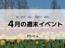 【今週末のイベントまとめ♪】2026年4月11日(土)〜12日(日)編