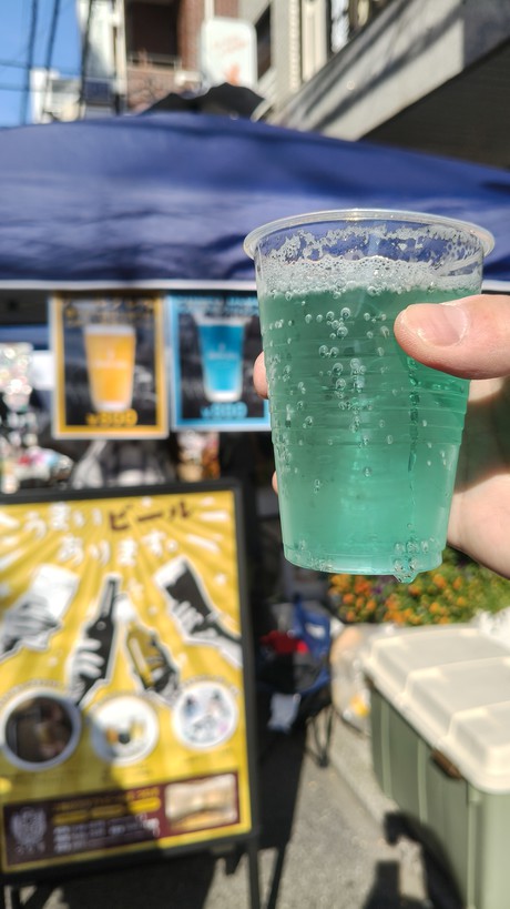 南柏のクラフトビール店「つむぎ」さん。私大好きなお店です。祭りには酒が似合います