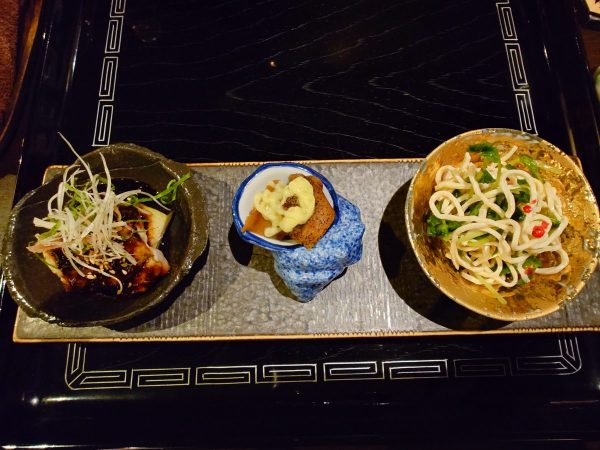 前菜3種、たれまで美味しい