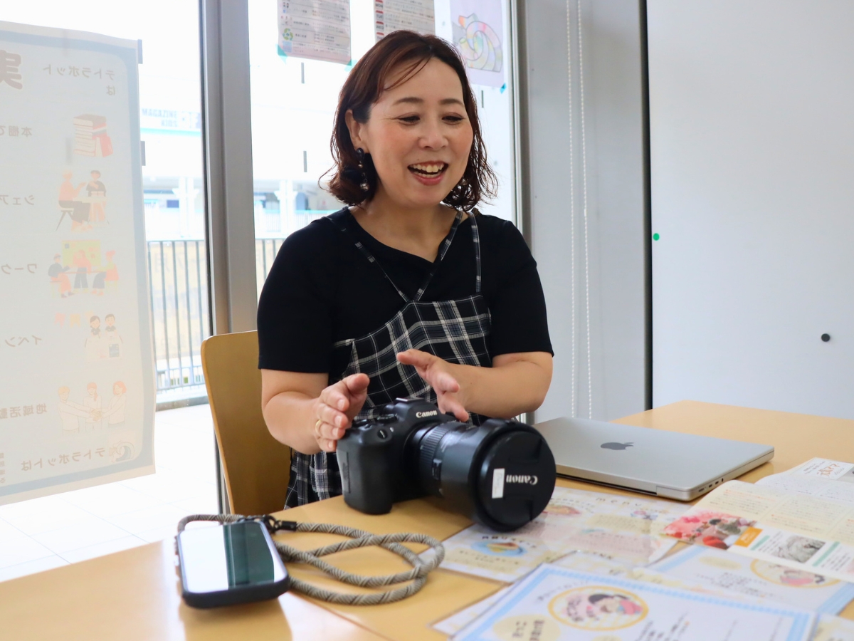 笑顔で一つひとつ丁寧に教えてくださった、桑野順子さん。