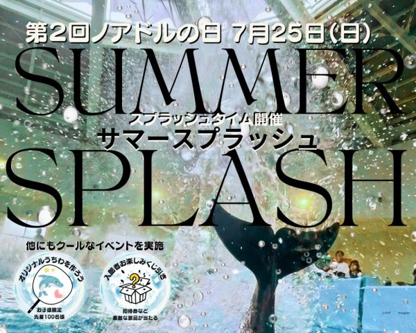 【堺】7月25日(土)はイベント「ノアドル サマースプラッシュ」へ！ノアドルフィンドームで夏休みのスタートを楽しもう