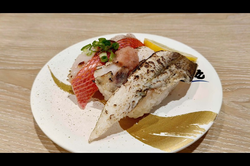 千葉三昧。金目鯛、かます、夢かさごといった千葉の極上地魚を炙りと薬味で!撮影:筆者