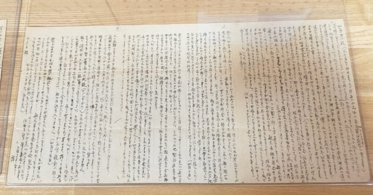 細かい文字でぎっしりとしたためてある