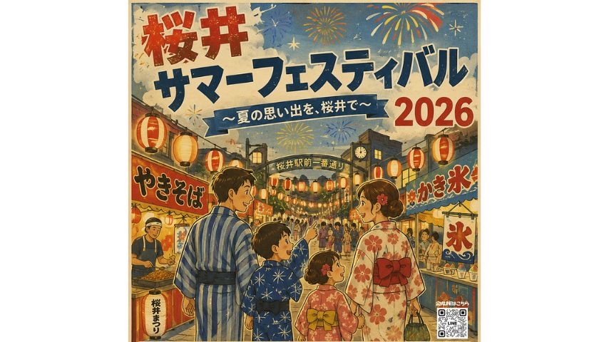 【箕面市】駅前が歩行者天国に！8月22日(土)・23日(日)「桜井サマーフェスティバル2026」開催